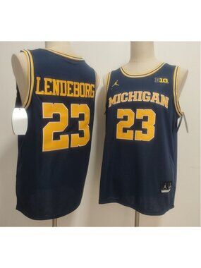 Yaxel Lendeborg Navy Stitched Jersey